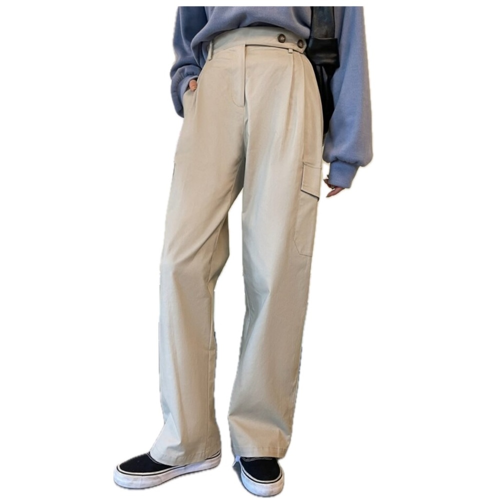 DAZY HIGH RISE TROUSER CARGO STRAIGHT LEG PANTS size Large